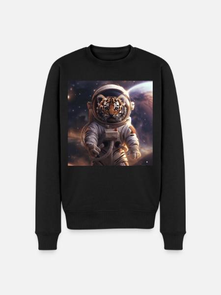 Tiger - Men's Premium Organic Jumper - black