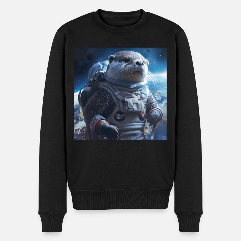 Otter - Männer Premium Bio Pullover - Schwarz