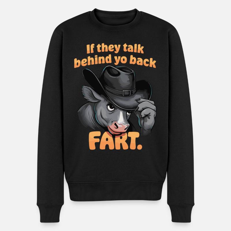 Vache - Pull Premium bio Homme - noir