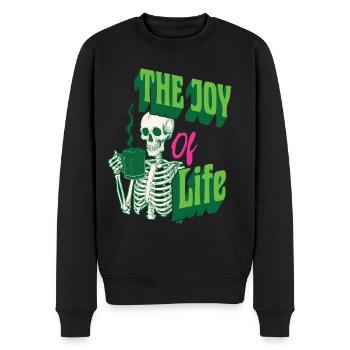 Café La joie de vivre Drôle d’amateur de café - Pull Premium bio Homme - noir - Devant - Nico (187cm)