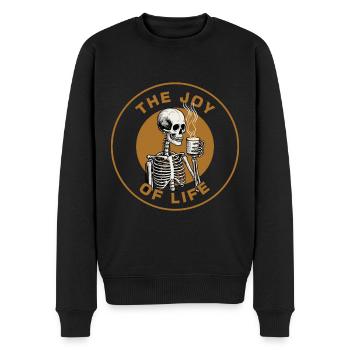 Café La joie de vivre Drôle d’amateur de café - Pull Premium bio Homme - noir - Devant - Nico (187cm)