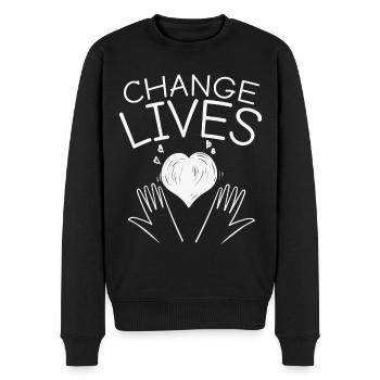 Bénévolat inspirant Change Lives - Pull Premium bio Homme - noir - Devant - Nico (187cm)
