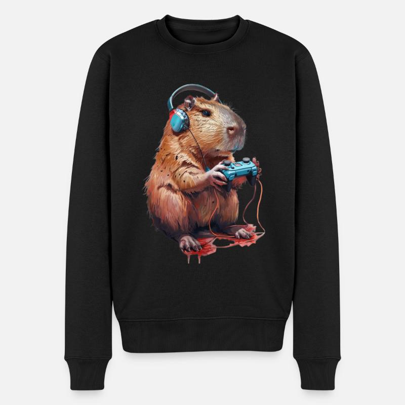 Capybara - Pull Premium bio Homme - noir