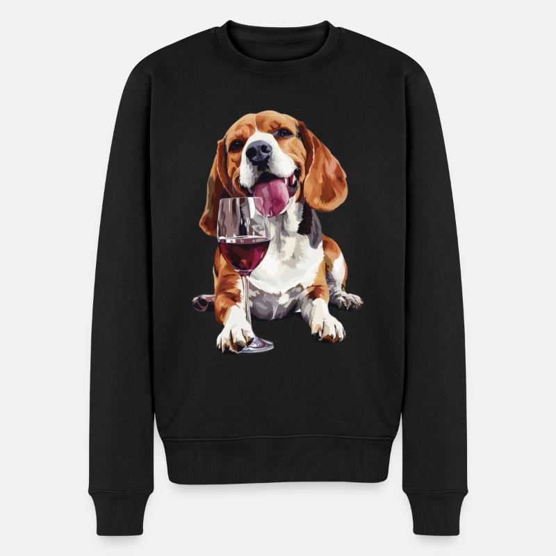 Beagle - Männer Premium Bio Pullover - Schwarz