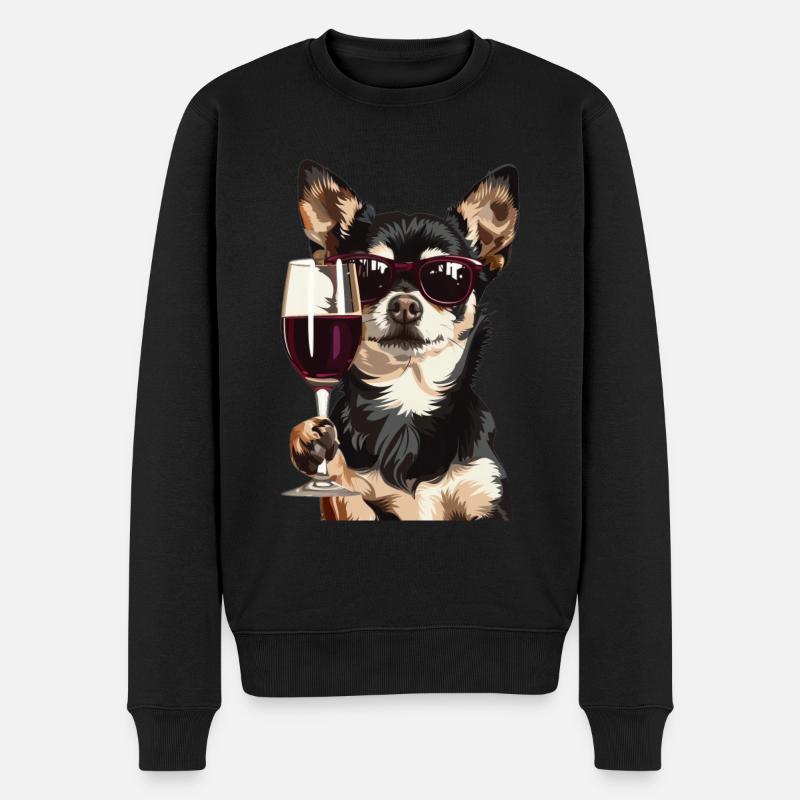 Chihuahua - Pull Premium bio Homme - noir