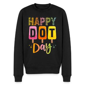 Internationaler bunte Punkte Tag - Männer Premium Bio Pullover - Schwarz - Vorne - Nico (187cm)