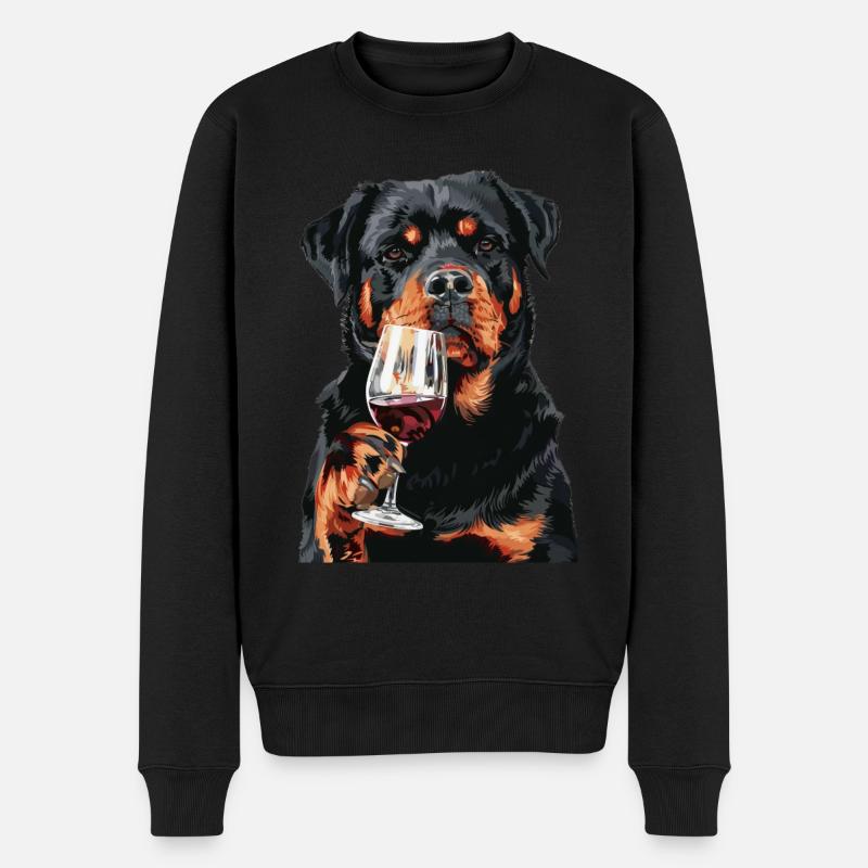 Rottweiler - Männer Premium Bio Pullover - Schwarz