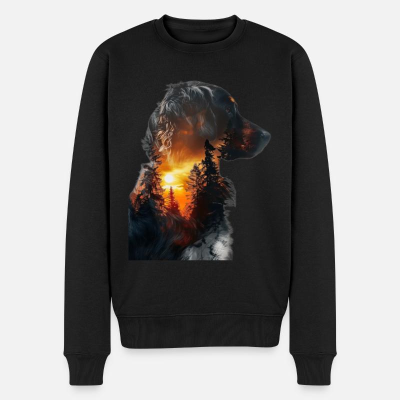 Berner Sennenhund - Männer Premium Bio Pullover - Schwarz