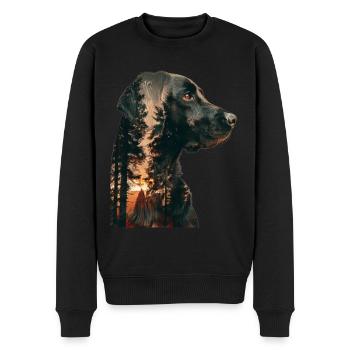 Labrador Retriever - Männer Premium Bio Pullover - Schwarz - Vorne - Nico (187cm)