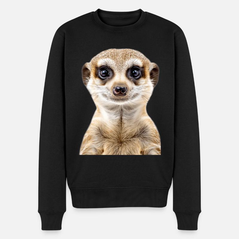 Erdmännchen - Männer Premium Bio Pullover - Schwarz