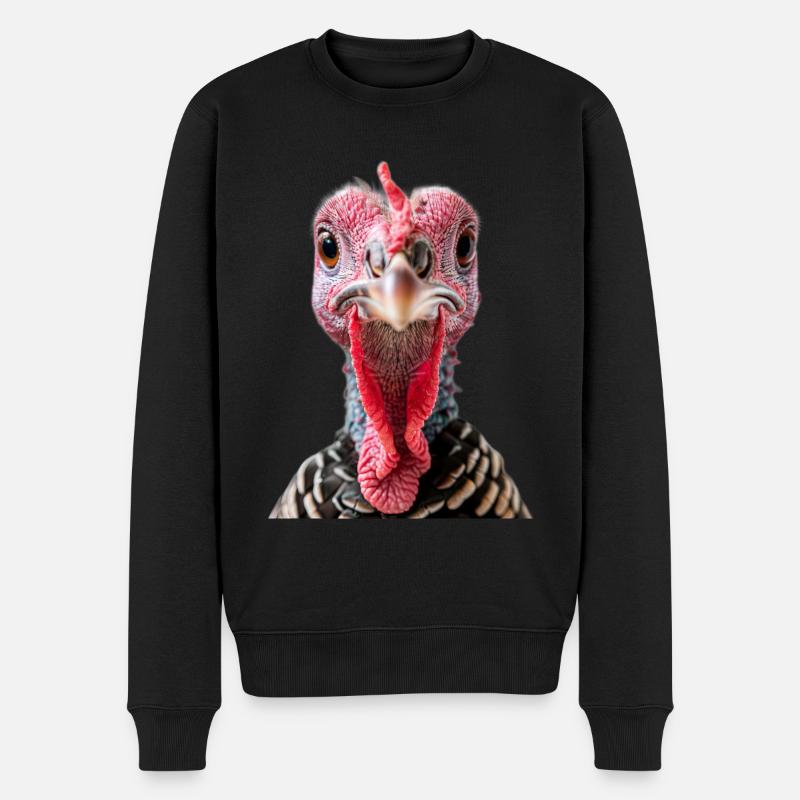 Truthahn - Männer Premium Bio Pullover - Schwarz