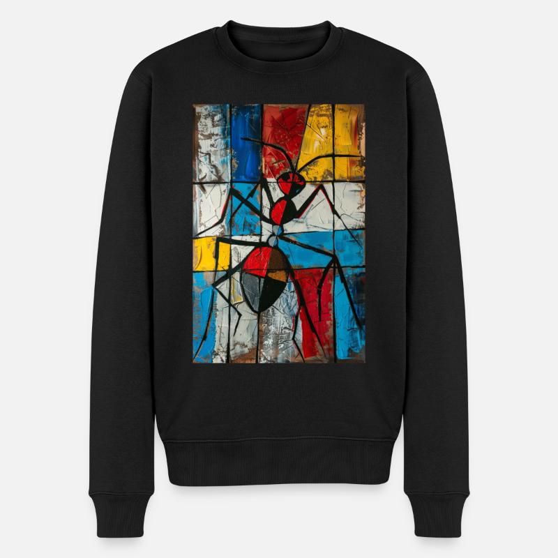 Ameise - Männer Premium Bio Pullover - Schwarz