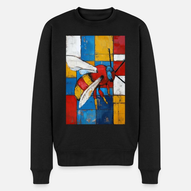 Biene - Männer Premium Bio Pullover - Schwarz