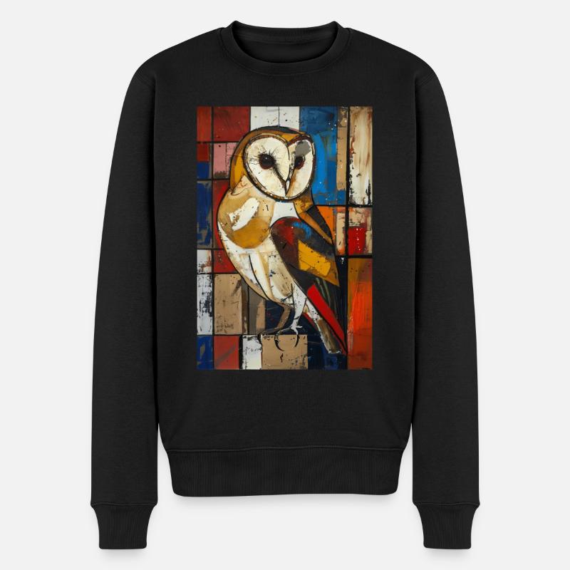 Hibou - Pull Premium bio Homme - noir