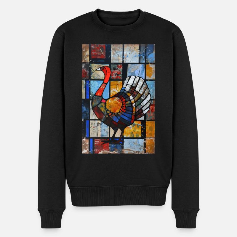 Truthahn - Männer Premium Bio Pullover - Schwarz