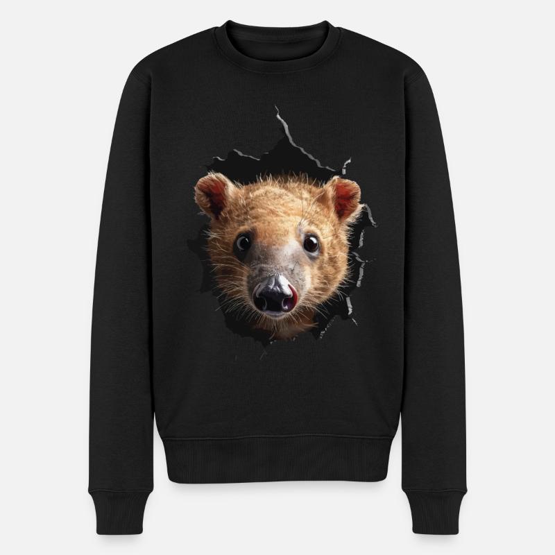 Ameisenbär - Männer Premium Bio Pullover - Schwarz