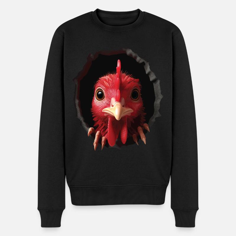 Truthahn - Männer Premium Bio Pullover - Schwarz