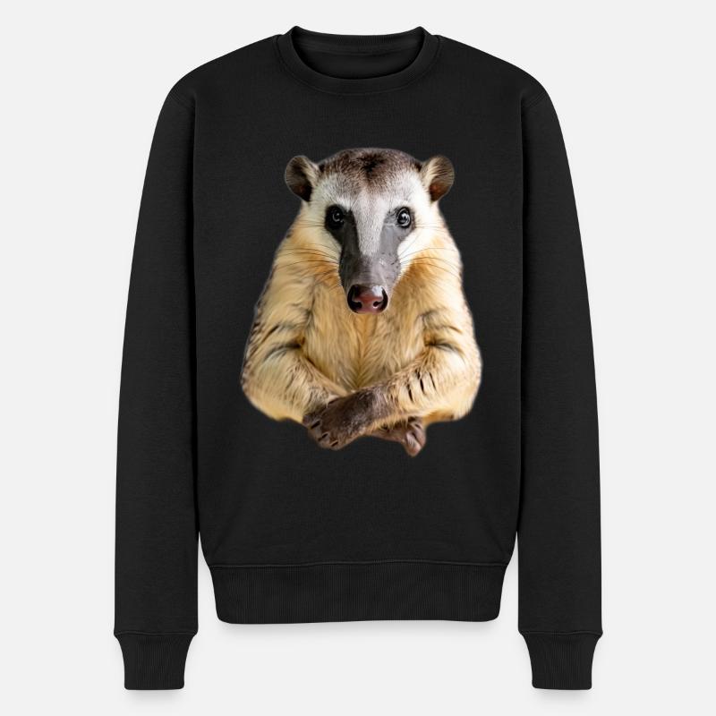 Ameisenbär - Männer Premium Bio Pullover - Schwarz