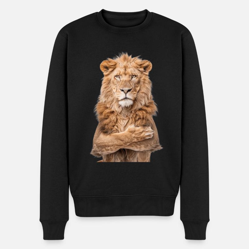Lion - Pull Premium bio Homme - noir