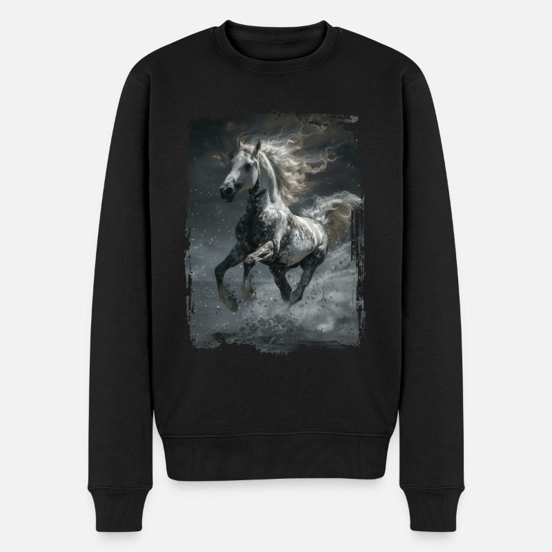Appaloosa - Männer Premium Bio Pullover - Schwarz