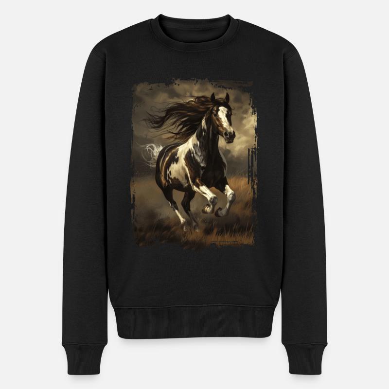 Cheval peint - Pull Premium bio Homme - noir