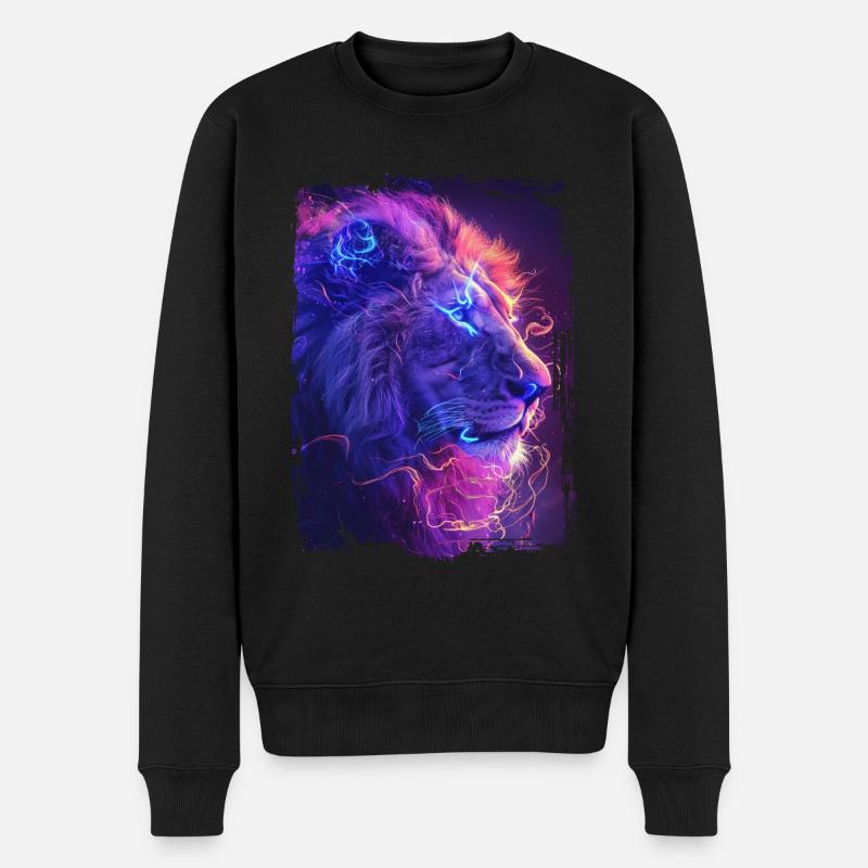 Lion - Pull Premium bio Homme - noir