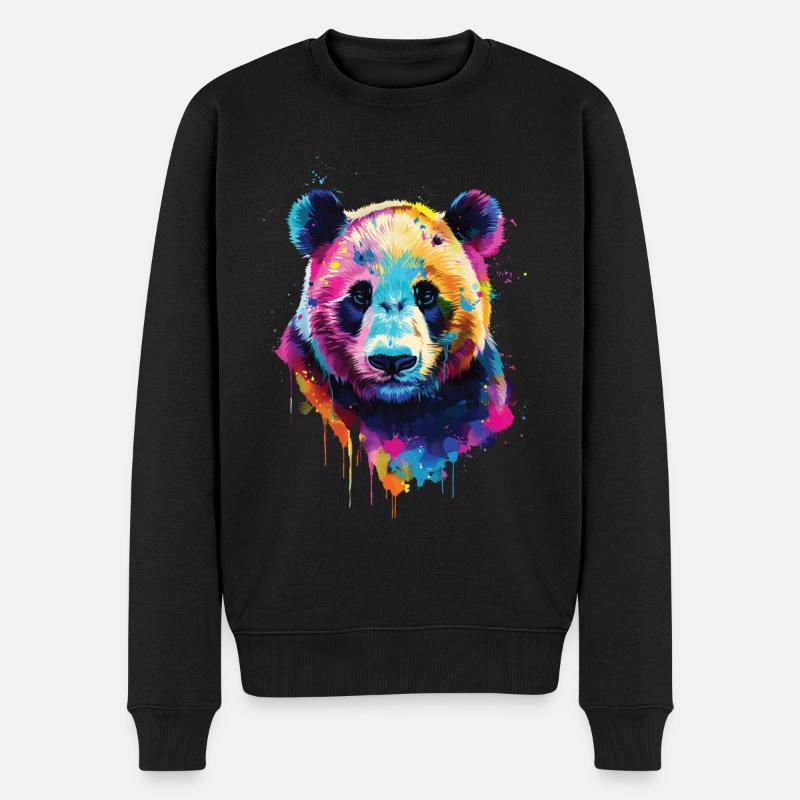 Panda - Pull Premium bio Homme - noir