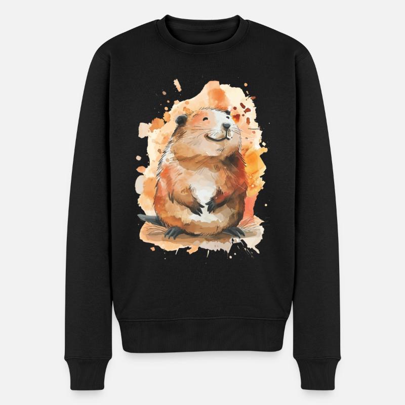 Biber - Männer Premium Bio Pullover - Schwarz