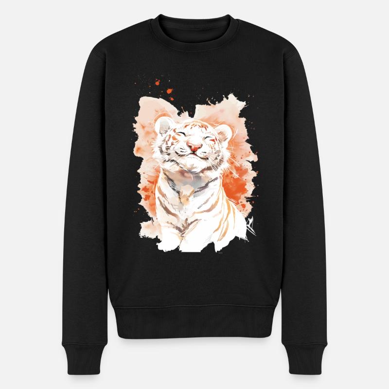 Tigre blanc - Pull Premium bio Homme - noir
