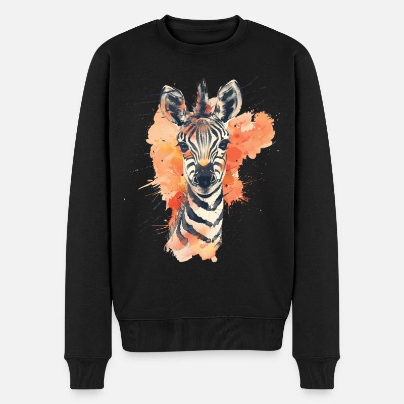 Zebra - Men's Premium Organic Jumper - black