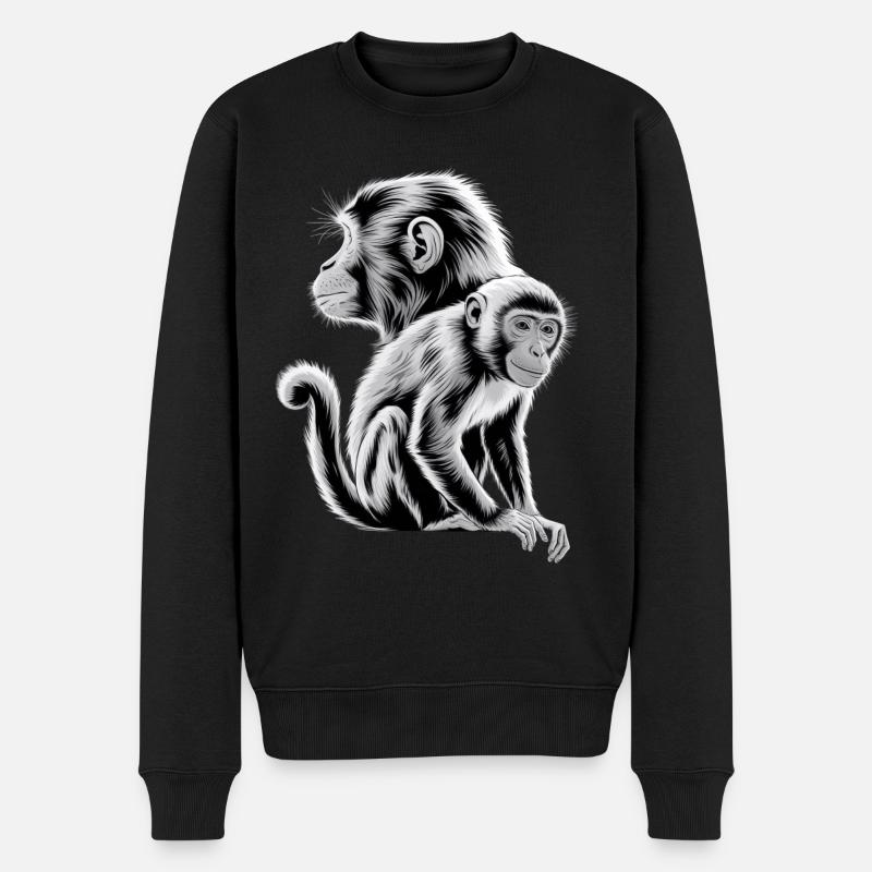 Singe - Pull Premium bio Homme - noir