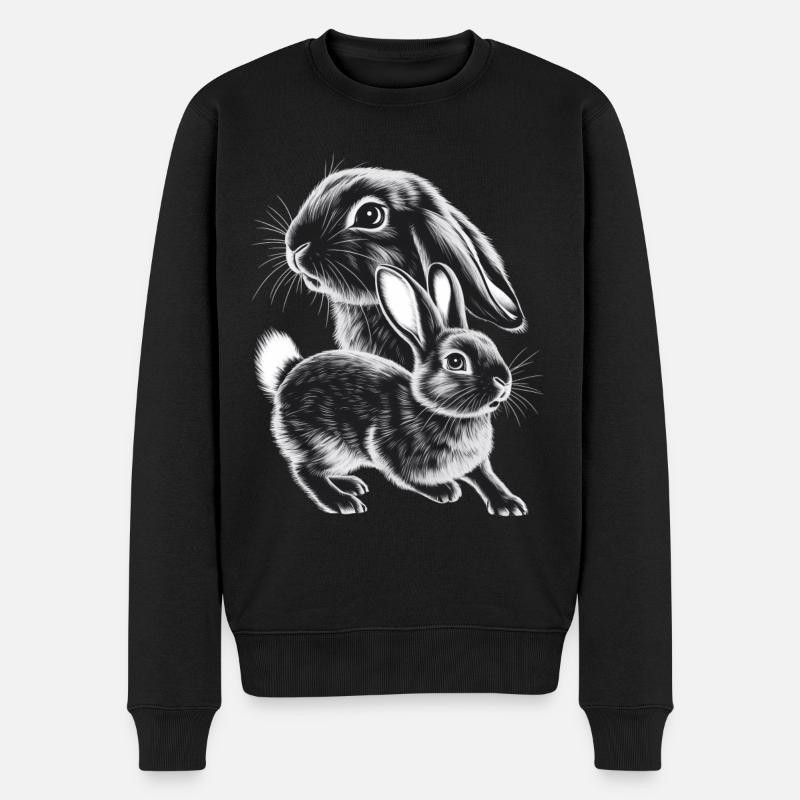 Rabbit - Men's Premium Organic Jumper - black