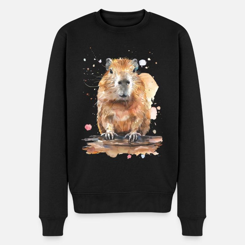 Capybara - Premium økologisk genser for menn - svart