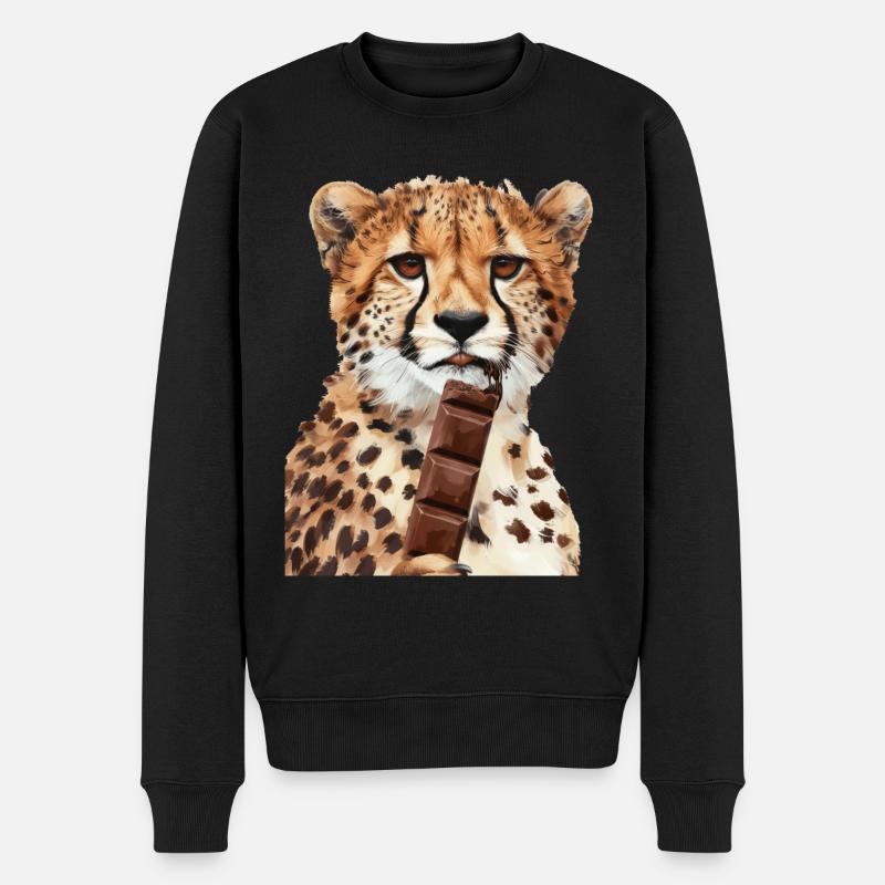 Gepard - Männer Premium Bio Pullover - Schwarz