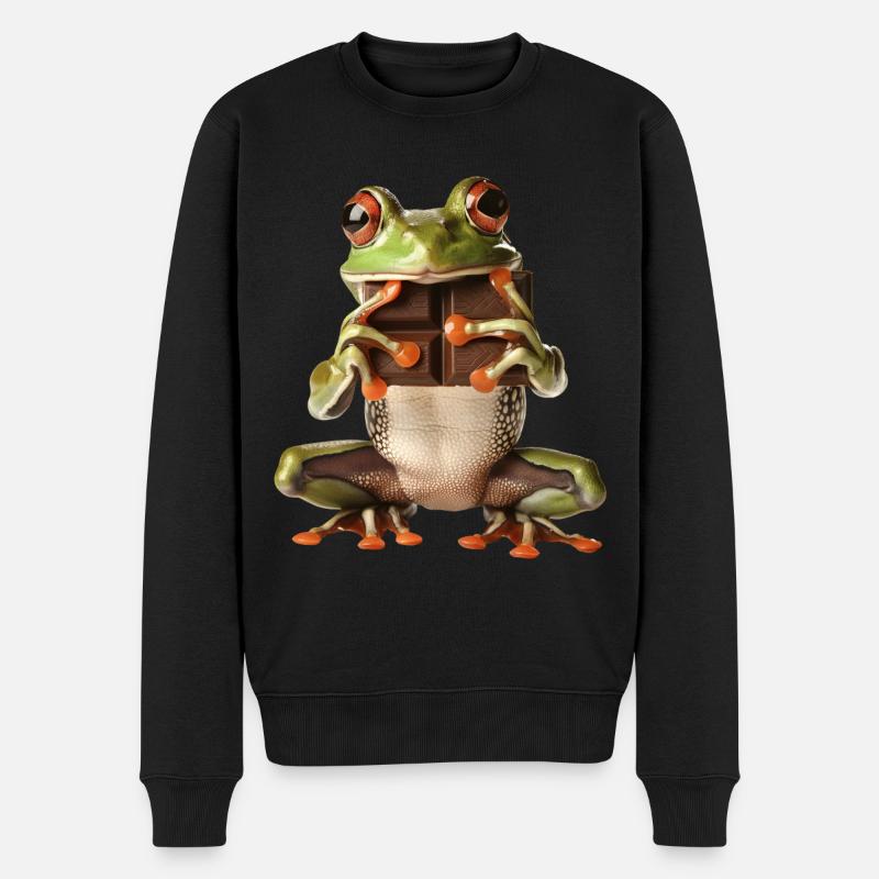 Frog - Men's Premium Organic Jumper - black