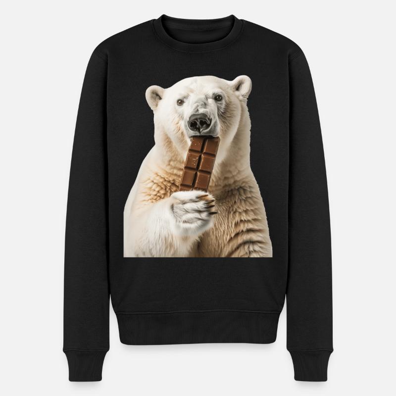Eisbär - Männer Premium Bio Pullover - Schwarz