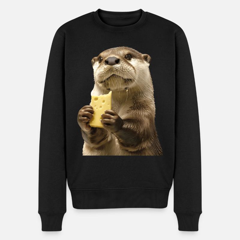 Otter - Männer Premium Bio Pullover - Schwarz