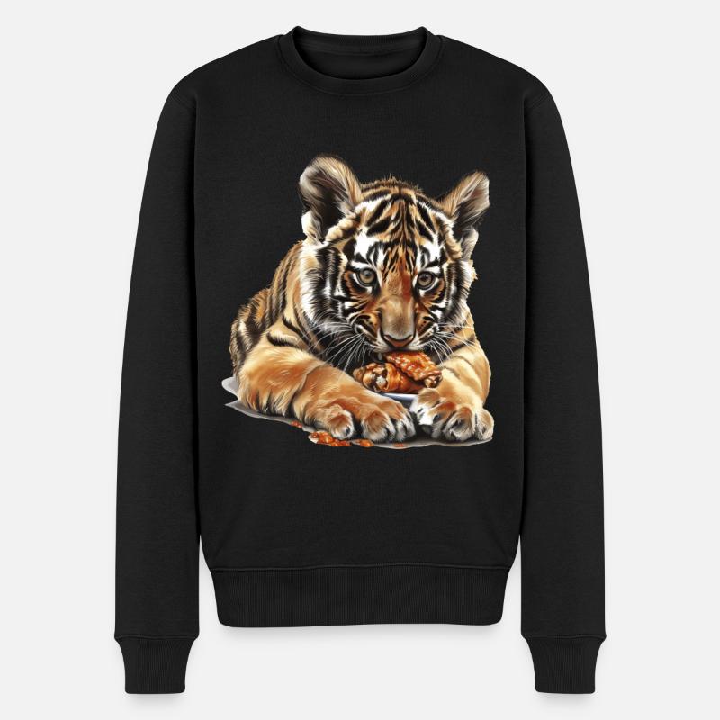 Tigre - Pull Premium bio Homme - noir