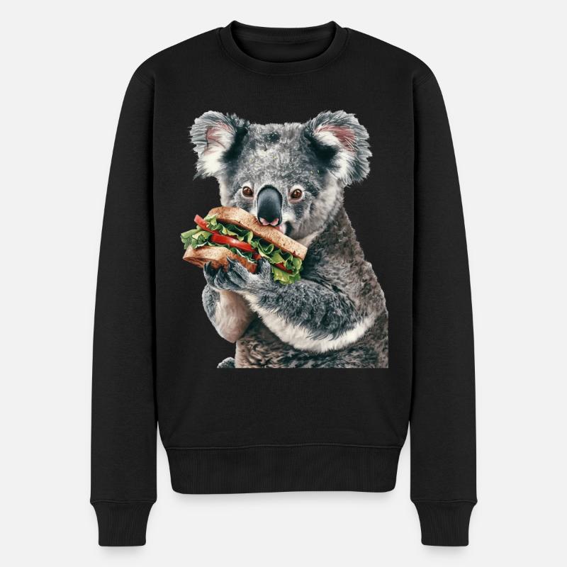 Koala - Männer Premium Bio Pullover - Schwarz