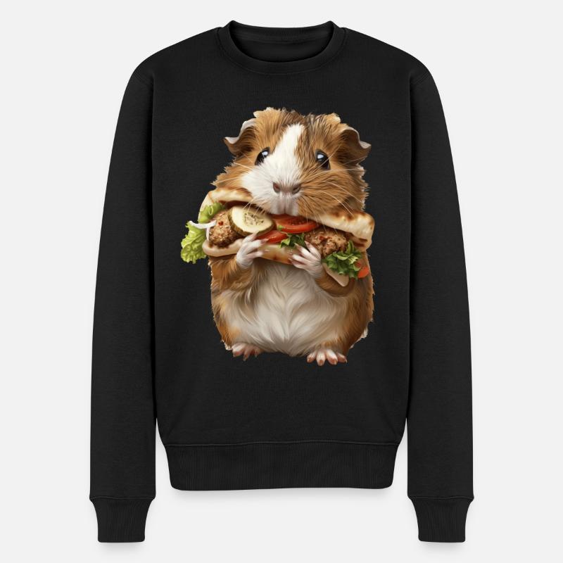 Meerschweinchen - Männer Premium Bio Pullover - Schwarz