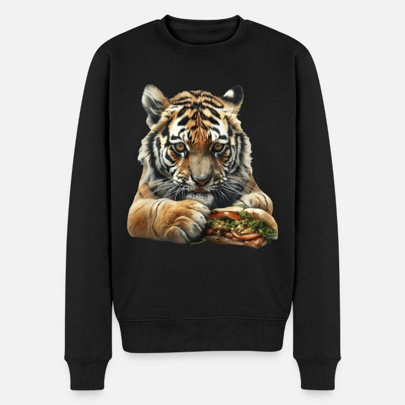 Tigre - Pull Premium bio Homme - noir