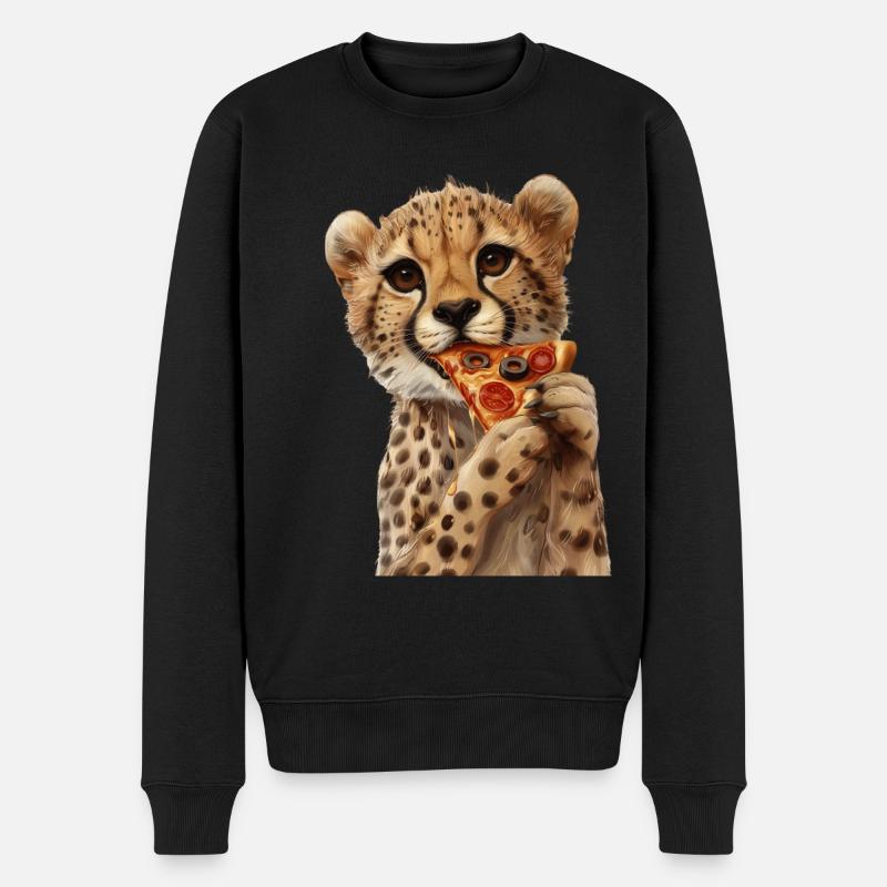 Gepard - Männer Premium Bio Pullover - Schwarz
