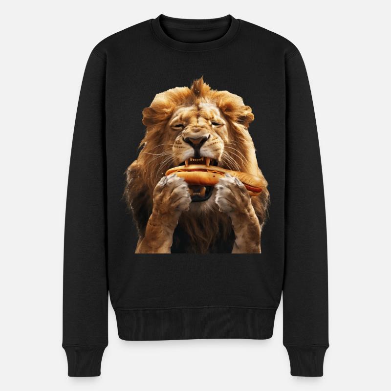 Lion - Pull Premium bio Homme - noir