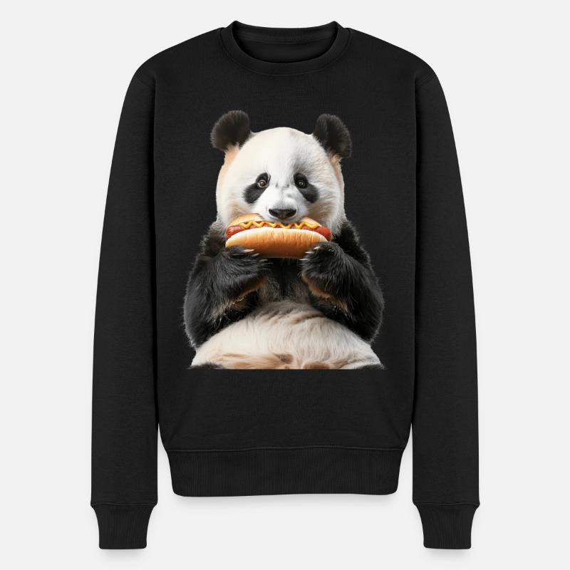 Panda - Pull Premium bio Homme - noir