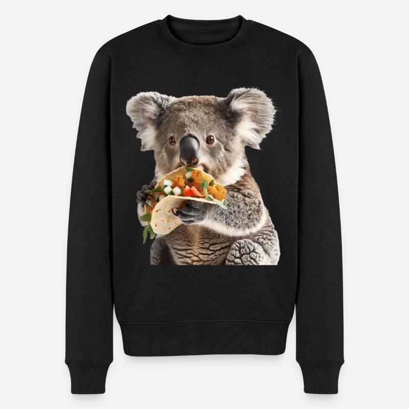 Koala - Männer Premium Bio Pullover - Schwarz