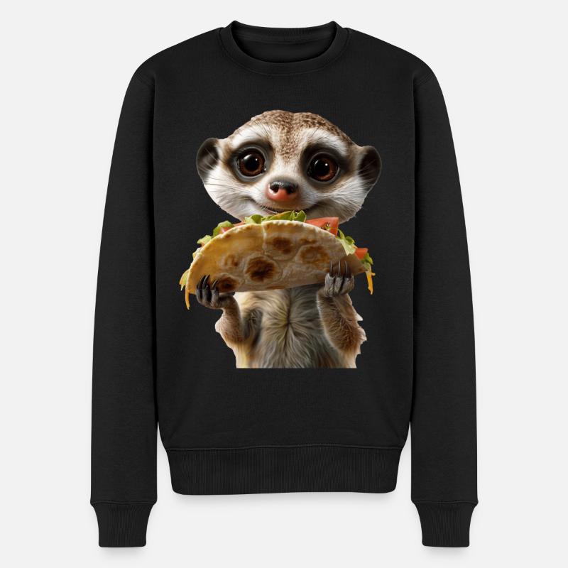 Erdmännchen - Männer Premium Bio Pullover - Schwarz