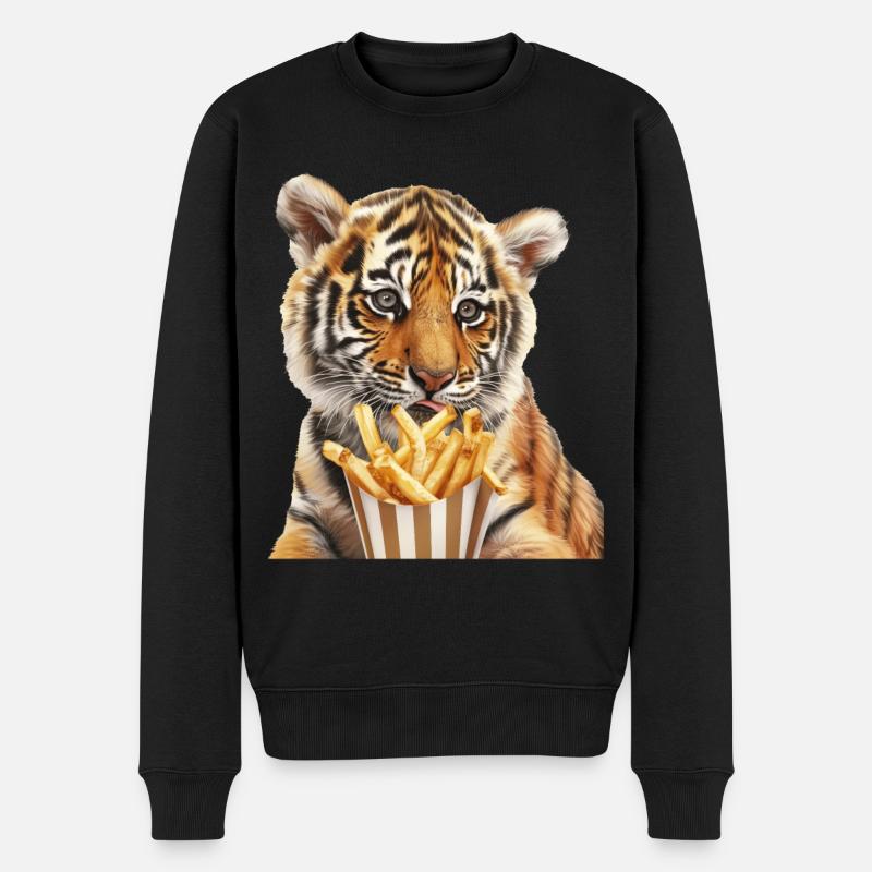 Tigre - Pull Premium bio Homme - noir