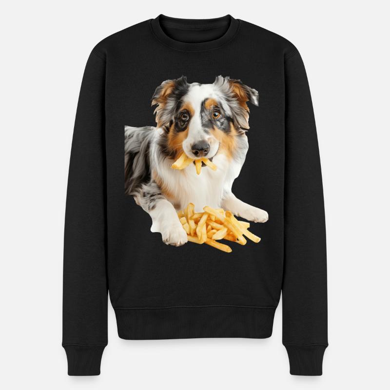Australischer Schäferhund - Männer Premium Bio Pullover - Schwarz