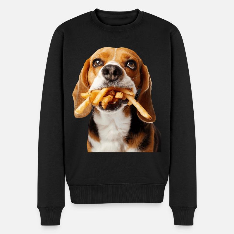 Beagle - Männer Premium Bio Pullover - Schwarz
