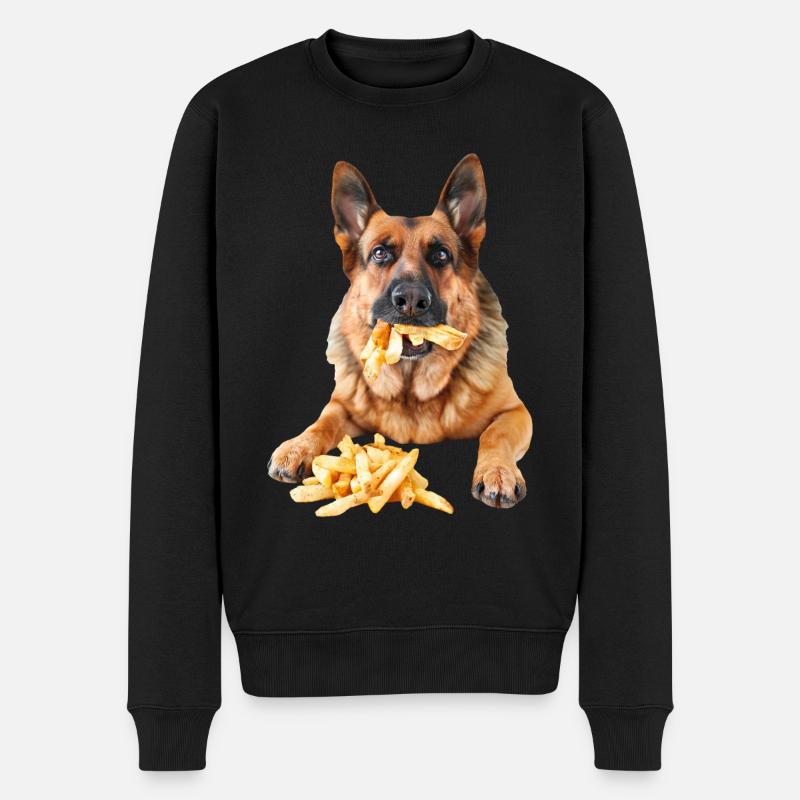 Deutscher Schäferhund - Männer Premium Bio Pullover - Schwarz